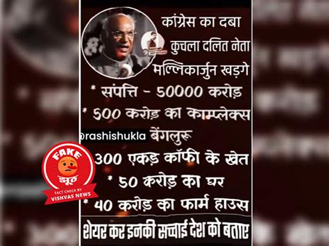 Fact Check: Viral Claim About Mallikarjun Kharge。